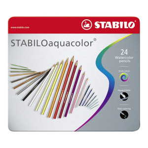 Stabilo Farbstifte Aquacolor 24er Set im Metalletui