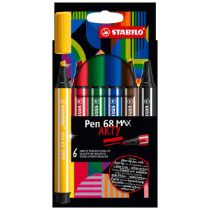 Stabilo Pen 68 MAX Arty Filzstift 6er Etui